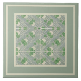 Azulejo Geométrica verde 1915 Hannah Borger Overbeck
