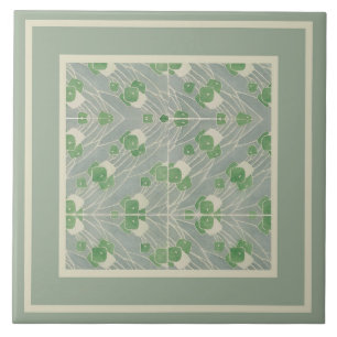 Azulejo Geométrica verde 1915 Hannah Borger Overbeck