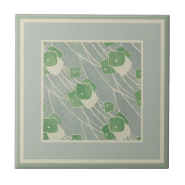 Azulejo Geométrica verde 1915 Hannah Borger Overbeck