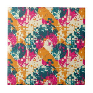 Azulejo Geométrico abstracto en negrita - Textura de pince