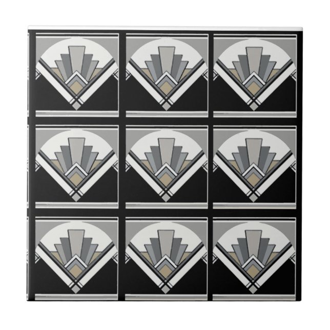 Azulejo Geométrico Art Déco (Frente)