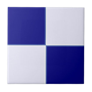 Azulejo Geométrico blanco azul de la Marina Minimalista mo