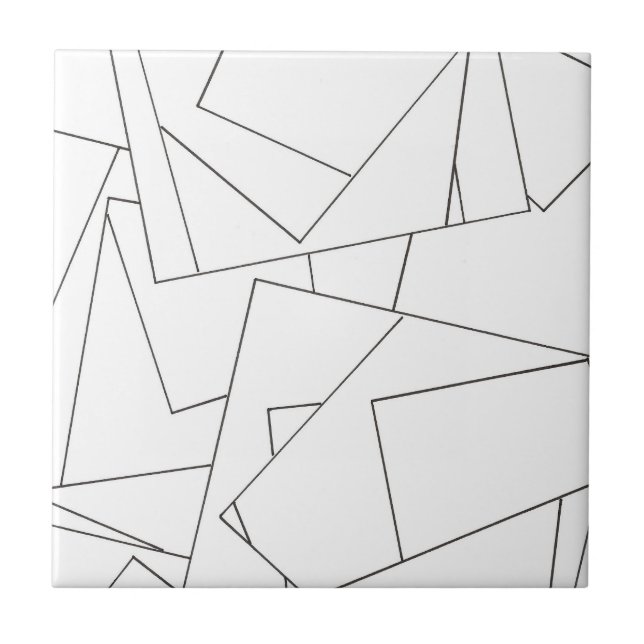 Azulejo Geométrico Blanco Y Negro (Frente)