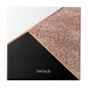 Azulejo Geométrico del Purpurina Rosa