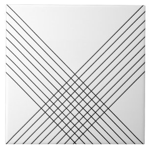 Azulejo Geométrico Elegante De Moda En Blanco