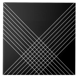 Azulejo Geométrico Elegante De Moda En Negro