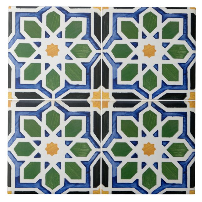 Azulejo Geométrico entrelazado español (Frente)