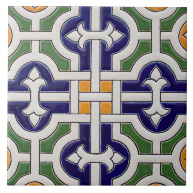 Azulejo Geométrico entrelazado español (Frente)