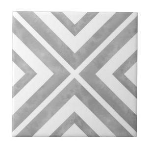 Azulejo Geométrico gris y blanco