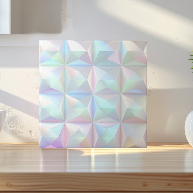 Azulejo Geométrico Iridescente Cuadrado 3D ID1178 (Subido por el creador)