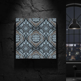 Azulejo Geométrico Metálico Níquel Cepillado #20 I