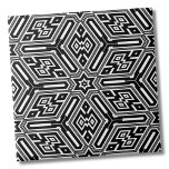 Azulejo Geométrico moderno blanco y negro de estilo moda<br><div class="desc">Este original diseño de estilo Art Deco moderno en blanco y negro presenta unas líneas realmente geniales y un estallido. Se puede personalizar el color de fondo para darle un aspecto muy diferente. Si quieres usar esta baldosa como una pequeña montaña o un trívet para una bebida o un plato.....</div>