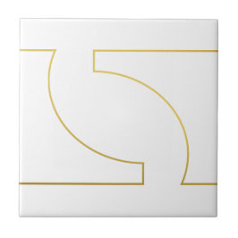 Azulejo Geométrico Moderno Dorado Falso Minimalista