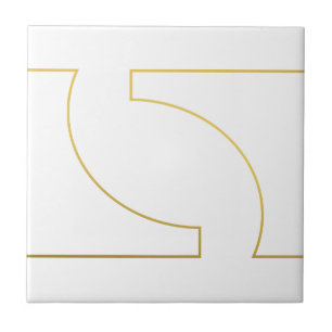 Azulejo Geométrico Moderno Dorado Falso Minimalista