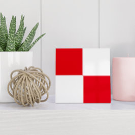 Azulejo Geométrico rojo croata blanco minimalista