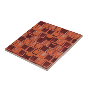 Azulejo Geométrico rojo y Naranja
