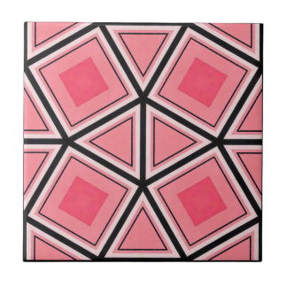 Azulejo Geométrico rosa y negro