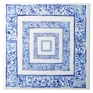 Azulejo Geométrico rústico toscano mediterráneo