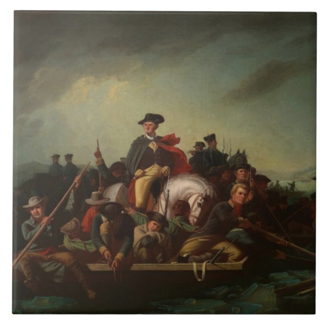 Azulejo George Washington cruzando el río Delaware (Frente)