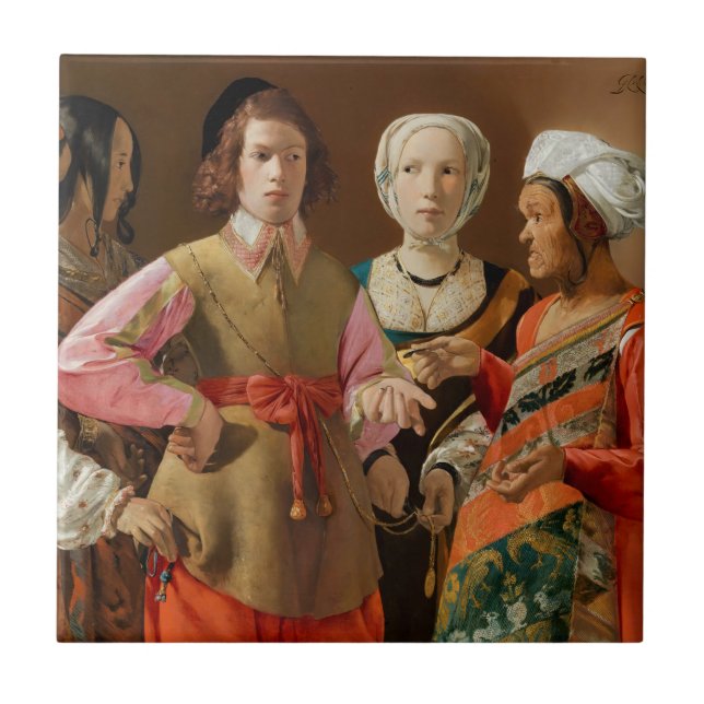 Azulejo Georges de la Tour - The Fortune Teller (Frente)