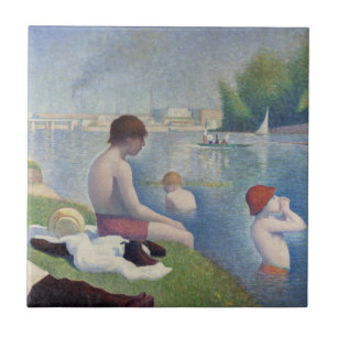 Azulejo Georges Seurat - Bañistas en Asnieres
