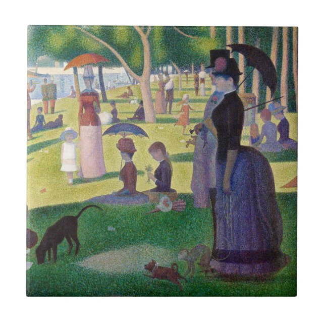 Azulejo Georges Seurat - Domingo en La Grande Jatte (Frente)