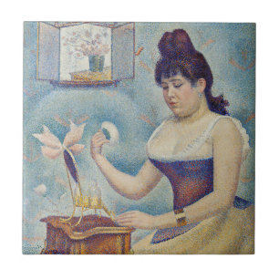 Azulejo Georges Seurat - Joven mujer empolvándose