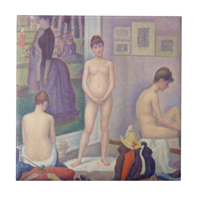 Azulejo Georges Seurat - Las modelos (Frente)
