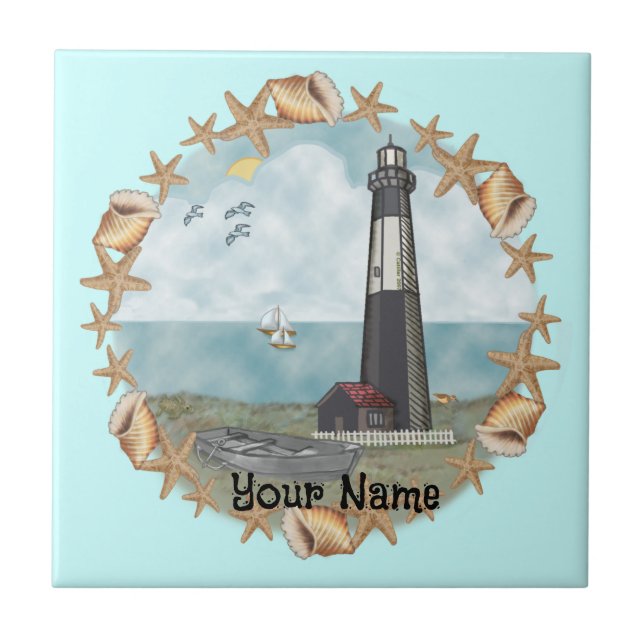 Azulejo Georgia Shells Lighthouse Tile (Frente)