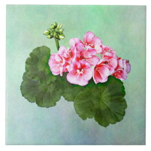 Azulejo Géranio rosa pequeño