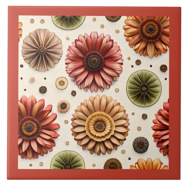 Azulejo Gerbera en Abundancia (Frente)