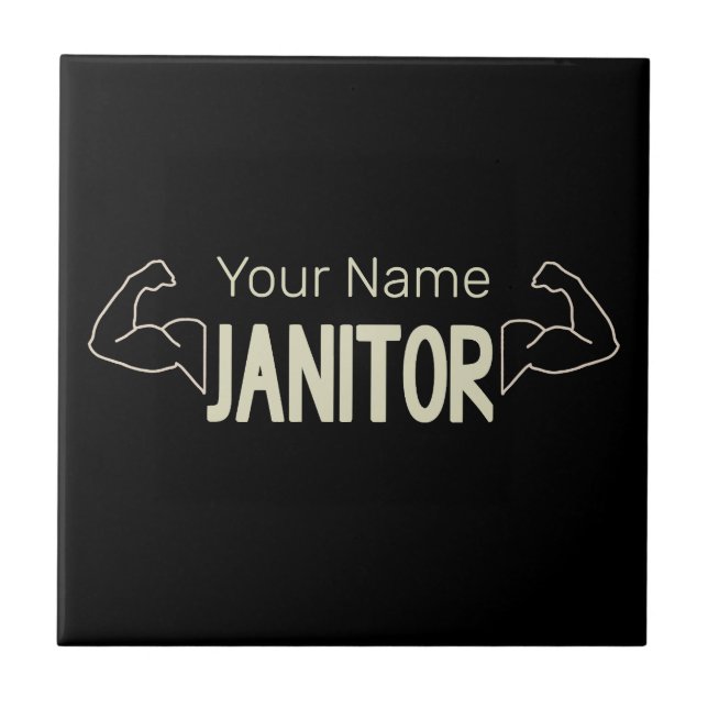 Azulejo Gerente De Instalaciones De Diseño De Janitor O Cu (Frente)