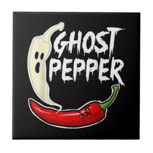 Azulejo Ghost Pepper Funny Spicny Hot Halloween Ghost Pepp