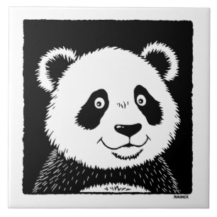 Azulejo Giant Panda Bear