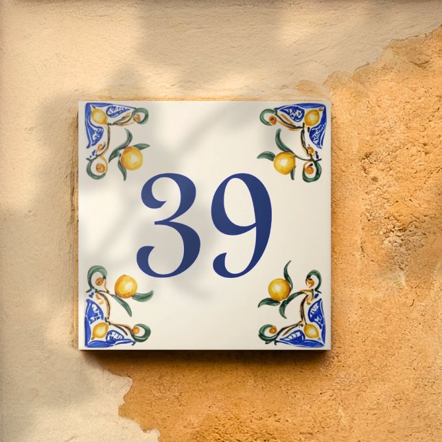 Azulejo Giardino dei Limoni – House Number Ceramic Tile (Subido por el creador)