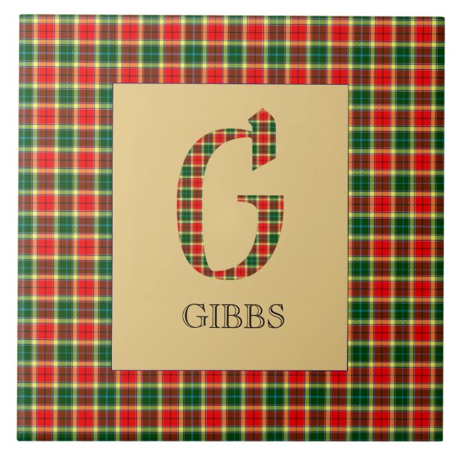 Azulejo Gibbs Tartan Monogram G (Frente)