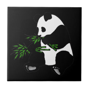 Azulejo Gigante Panda come negro bambú