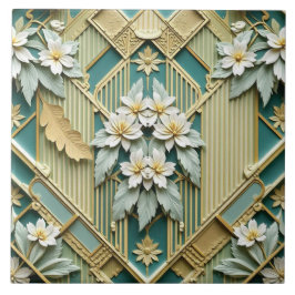 Azulejo Gilded Trellis