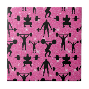 Azulejo Gimnasia Fitness Deporte Brillo Rosa