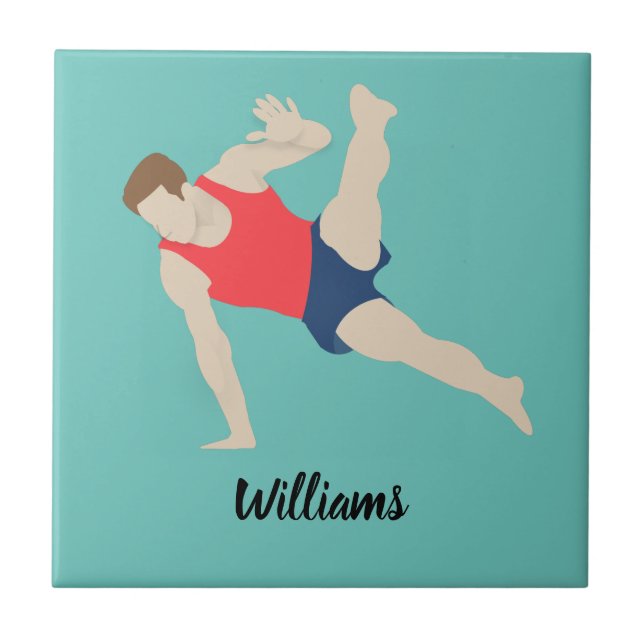 Azulejo Gimnasta masculino (Frente)