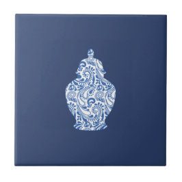 Azulejo Ginger Jar Pottery Blue