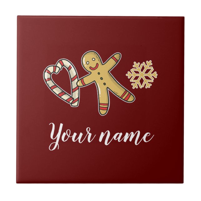 Azulejo Gingerbreadman Love (Frente)