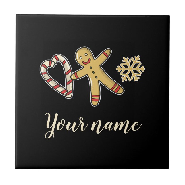 Azulejo Gingerbreadman Love (Frente)