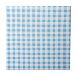 Azulejo Gingham Azul Bebé