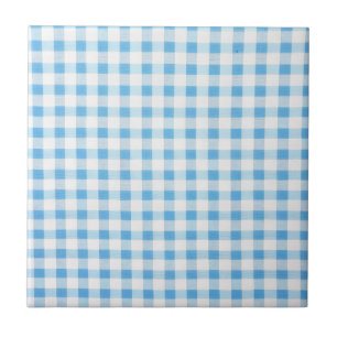 Azulejo Gingham Azul Bebé