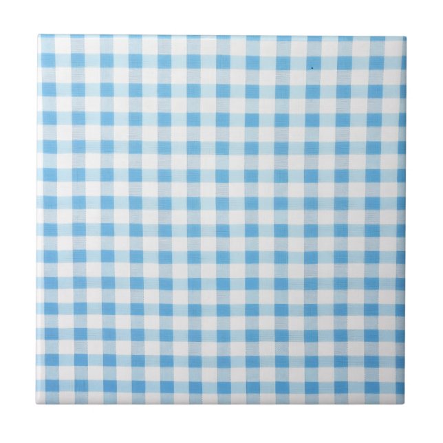 Azulejo Gingham Azul Bebé (Frente)