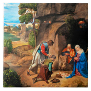 Azulejo Giorgione - La Adoración de los Pastores