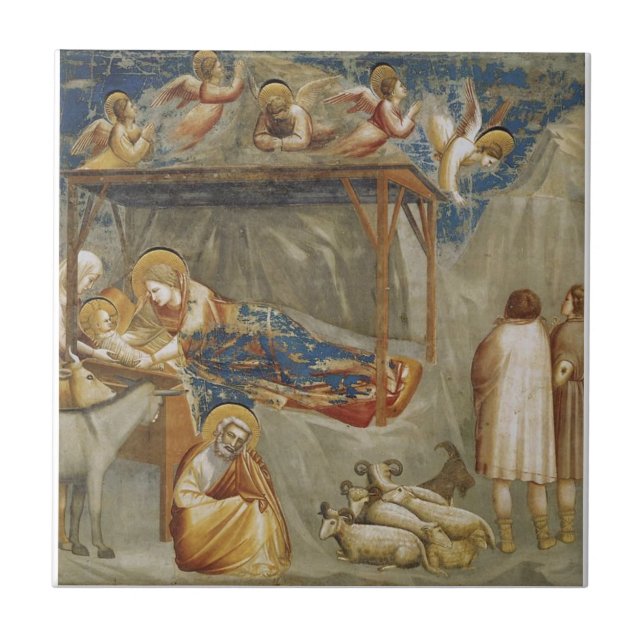Azulejo Giotto di Bondone El Nacimiento Colección de Arte  (Frente)