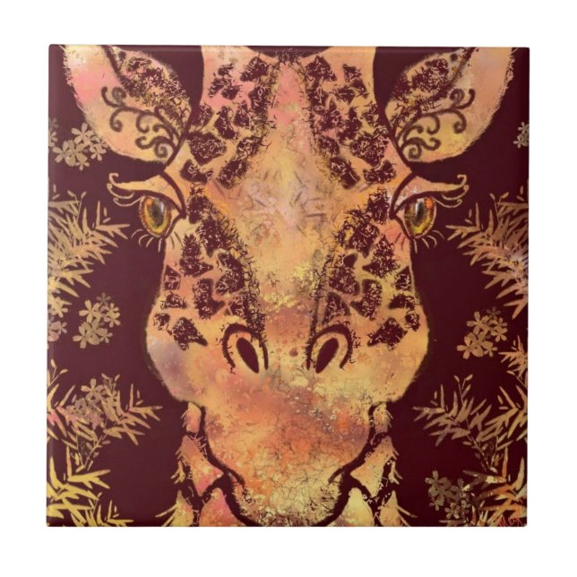 Azulejo Giraffe Cerámica Tile (Frente)