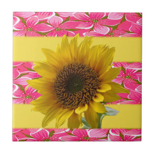 Azulejo Girasol de mosaico cerámico